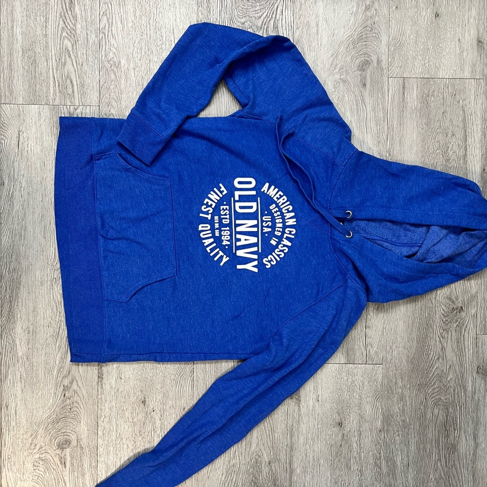 Old Navy Classic Blue Hoodie size medium EUC